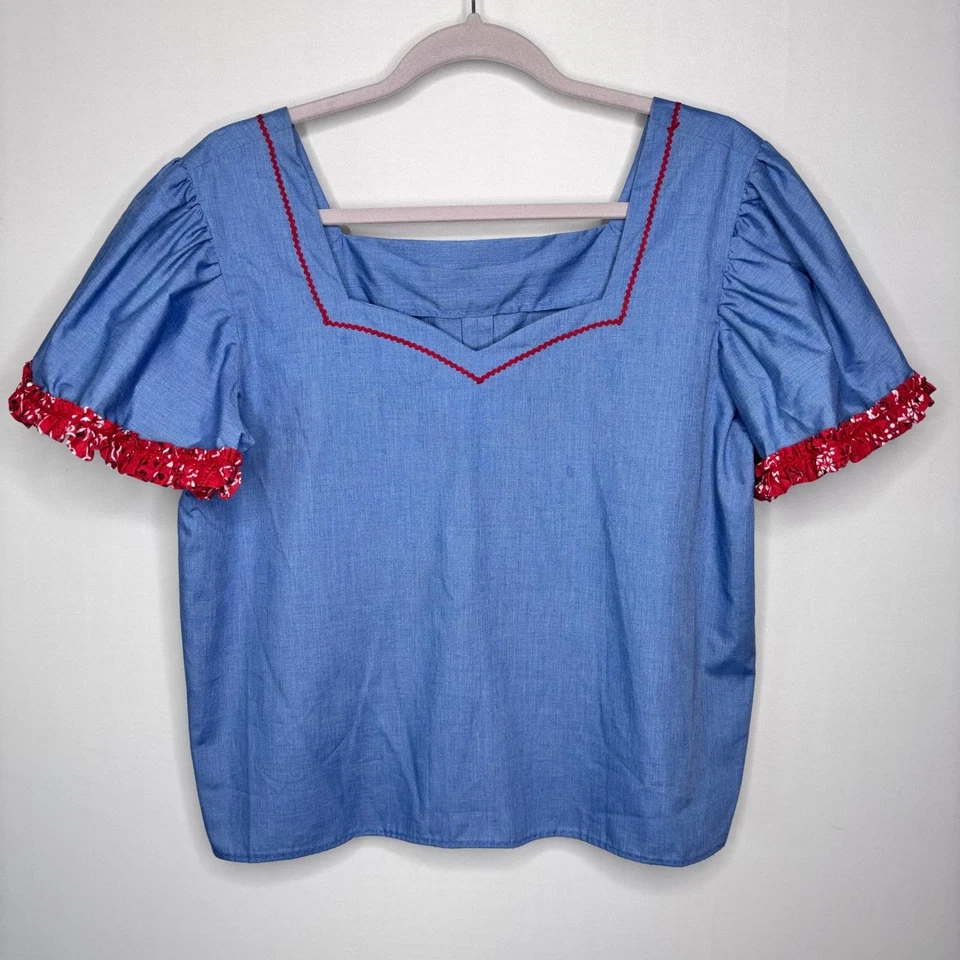 Bandana Western Blouse and Vest Size M Handsewn Western Square Dance Cowgirl - Image 3 of 4