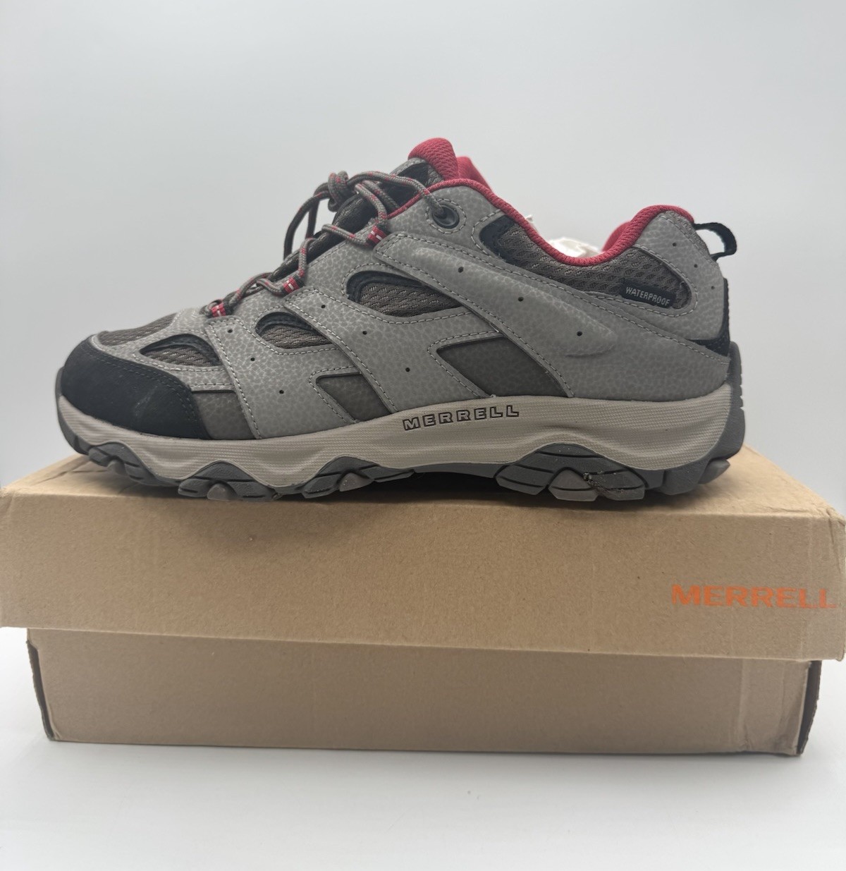 Scarpe da trekking Merrell Big Kids Youth MOAB 2 basse rosse boulder ragazzi taglia 7 MK265705