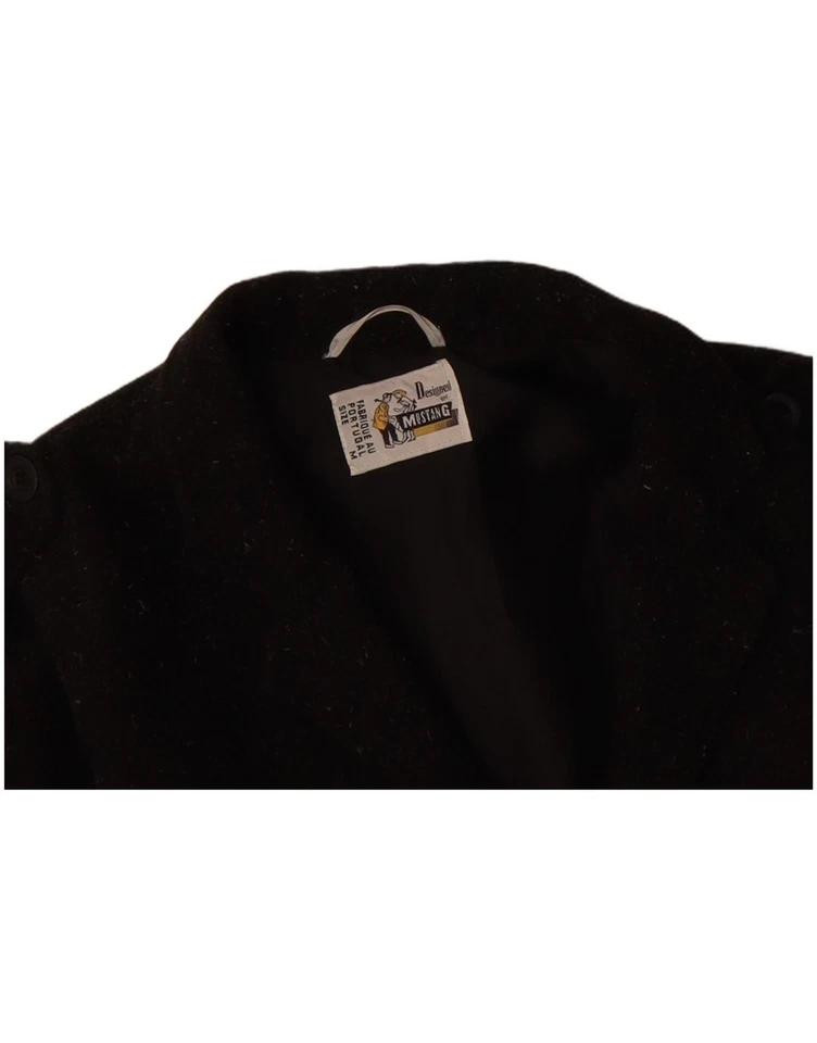 Chaqueta de bombardero militar de gran tamaño Mustang para mujer Reino Unido 14 mediana gris lana DB12 Foto 3 de 3