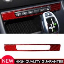 For BMW X1 13-2015 Vinyl Red Carbon Fiber Middle Console Multimedia Button Decor