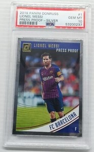 2018 Donruss Lionel Messi Silver Press Proof #1 PSA 10 GEM MINT FC Barcelona