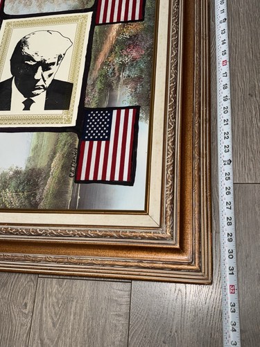 C. B. FLEMING B1962. DONALD TRUMP 45 & 47th PRESIDENT. VINTAGE FRAME 25”x29” - 第 13/15 張圖片