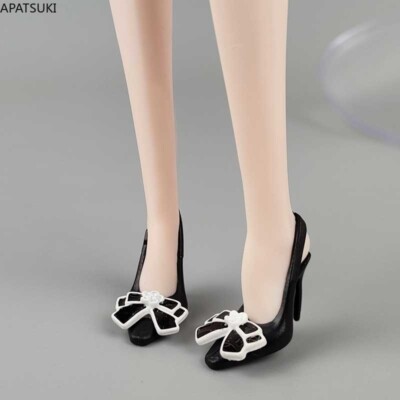 High Heel Barbie Doll Shoes Diy Black High Heel Sandals Fashion