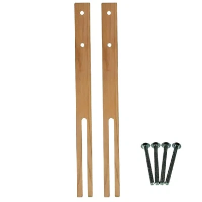AQS INTERNATIONAL Pair of Headboard Struts & Screw Multifit Hardwood Leg Wooden Headboards Support