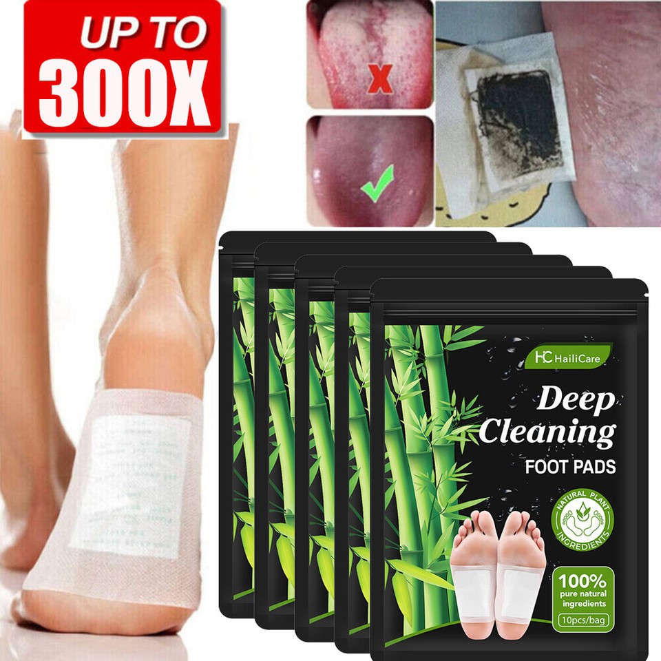 10300x Detox Foot Patches Pads Body Toxins Feet Deep Cleansing Natural