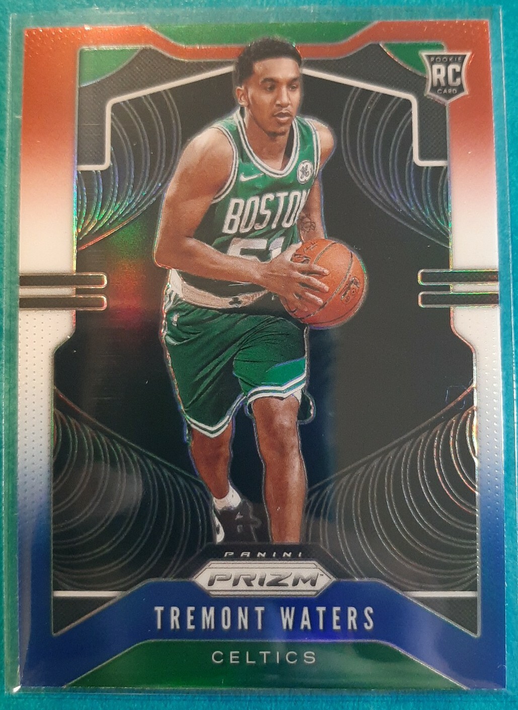 2019-20 PANINI PRIZM RED WHITE BLUE TREMONT WATERS ROOKIE #286 BOSTON CELTICS