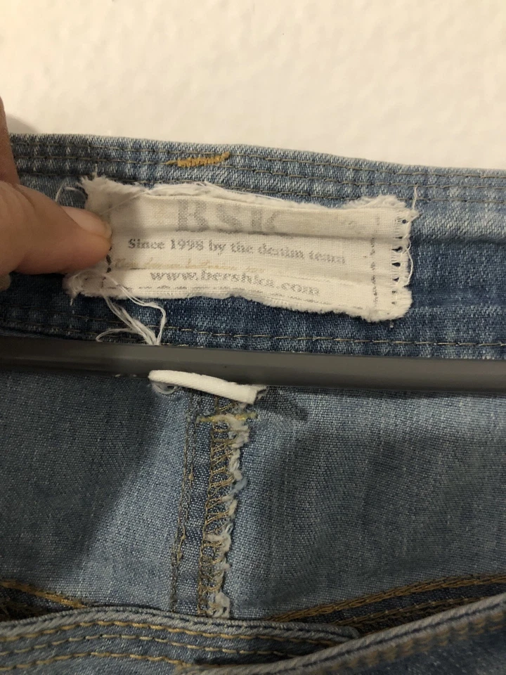 Bershka Denim Skirt Woman's 10 Distressed Mini Jean Skirt eu 40 - Image 3 of 4
