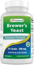 Best Naturals Brewers Yeast 7-1/2 Grains  500 mg 240 Tablets 