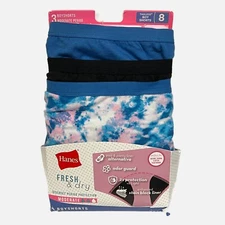 Hanes Comfort Period. Boyshort Underwear 3 Pack Size 8 XL Moderate Leaks