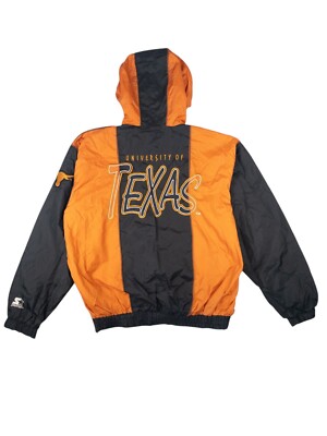 Vintage 90s Starter Texas Longhorns NCAA M Hood Jacket Jacke Anorak Windbreaker