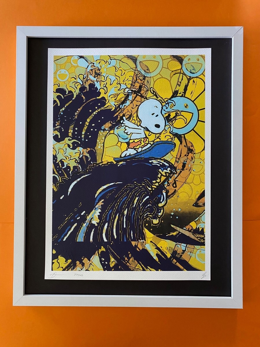 🔥 Death NYC LG Framed 16x20in Pop Art Original Certified / Snoopy