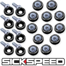 BLACK 20 PC BILLET ALUMINUM FENDER/BUMPER WASHER/BOLT ENGINE BAY DRESS UP KIT Z2
