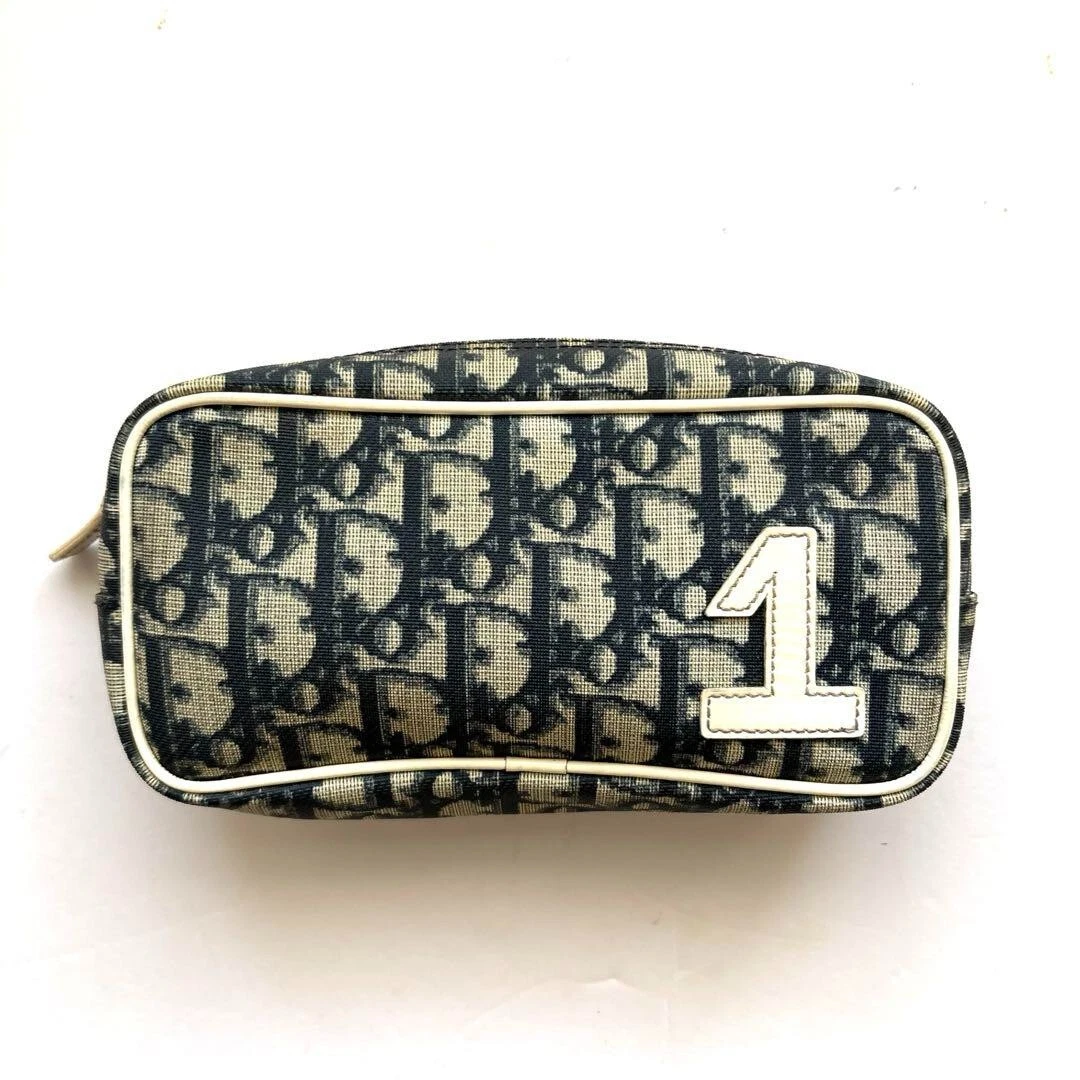 Pochette cosmétique Christian Dior Trotter PVC n°1 bleu authentique de JP occasion