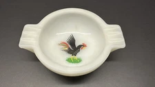 Vintage Rooster Milk Glass Ashtray