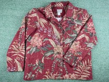 Vintage Coldwater Creek Blouse Button Down Floral Made in USA Womens Large