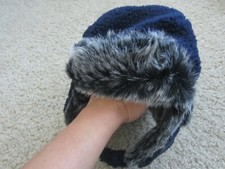 NWT THE CHILDREN'S PLACE BLUE SHERPA TRAPPER HAT SIZE 2T-3T
