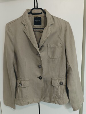 MaxMara Weekend Jackenblazer Beige, Größe 38 (D), Leinen / Baumwolle