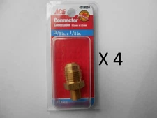 ACE Hose or pipe Connection 3/8" Male Flare x1/8" MPT Male,BRASS,NEW -4 packages