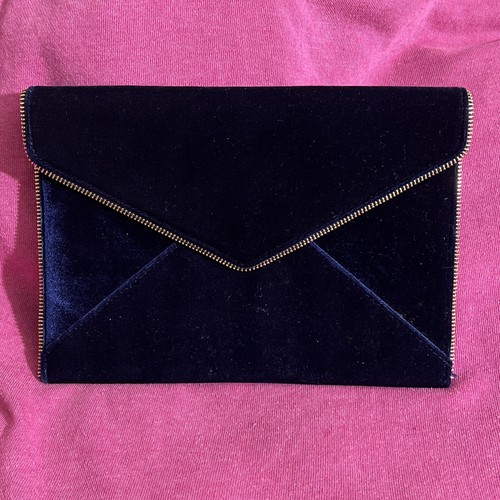 REBECCA Minkoff Blu Velluto Pochette Borsetta | eBay