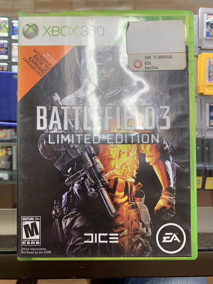 Battlefield 3 Limited Edition Xbox 360 Video Game Case And Discs