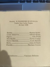 Rare Live Opera Recording CD -294 Di Siviglia 1958 Scotto Kraus Protti Campi