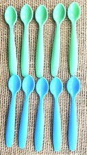 10 Greenbrier Baby Spoons Green & Blue