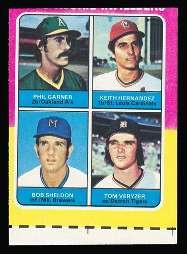 1975 Topps 623 Keith Hernandez Phil Garner Rookie Card Spectacular Miscut HQ Gem