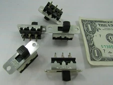 5 Switchcraft USA DPDT Slide Switches, 2-Pole 3A/125VAC 1.5A/250VAC 11A1534, DC