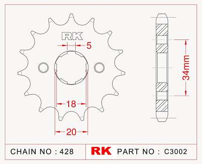 Kettenrad vorne RK-C3002-17 JTF264 Afam 26200 18mm Spline