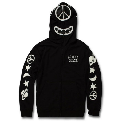 Volcom YOUTH Space Alien Full Zip BLK *GLOW IN THE DARK*  NEW NEUWARE portofrei!