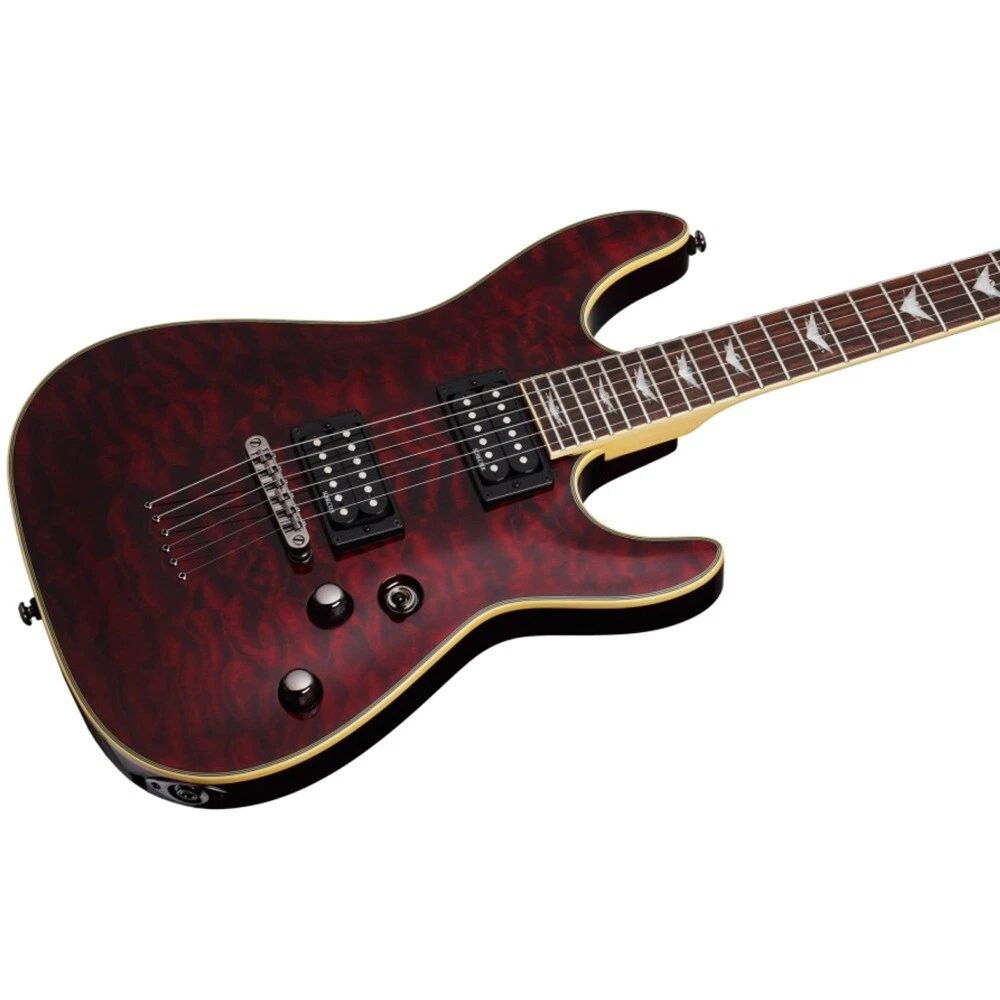 Schecter Omen Extreme 6 Solidbody Electric Guitar in Black Cherry