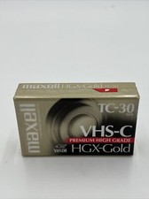Maxell VHS-C HGX-GOLD TC-30 Video Camcorder VIDEOCASSETTE TAPE Brand New, Sealed