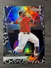 2020 Panini Prizm Tier II Snake Skin Prizm /50 Carlos Santana #147 Cleveland 🔥