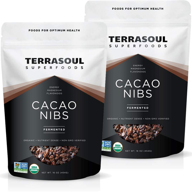 Terrasoul Superfoods Raw Organic Cacao Nibs, 2 Lbs (2 Pack) Raw