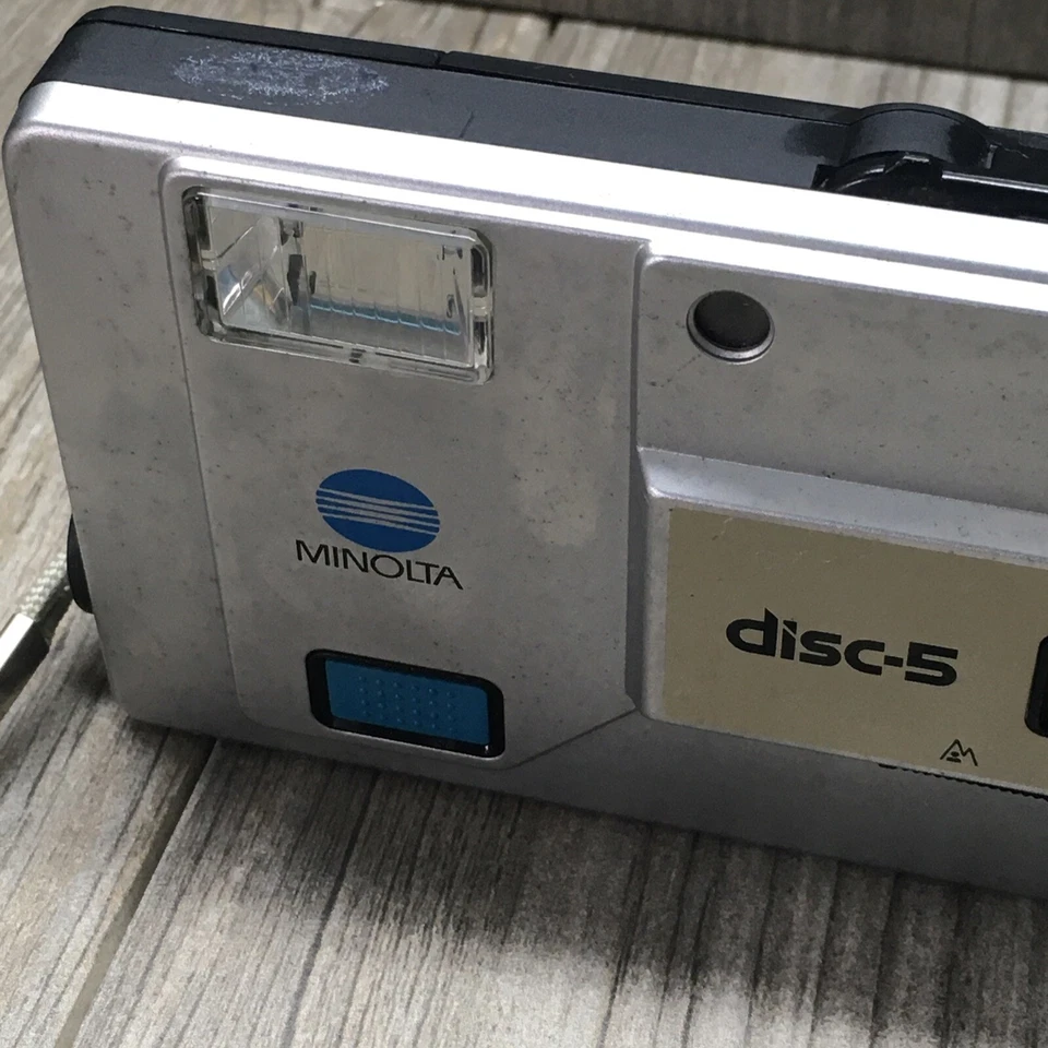 Minolta Disc-5 Disc Film Point And Shoot Camera Parts Or Repair Only Untested - Image 3 of 4