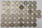 Roll of 50 Silver Mercury Dimes $5 Face Value 90% Silver Coins Mixed Dates  VKM2