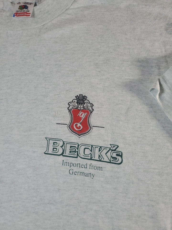 Camiseta De Colección Beck's German Pilsner Cerveza Para Hombre Talla XL Nueva Sin Etiquetas Foto 3 de 4