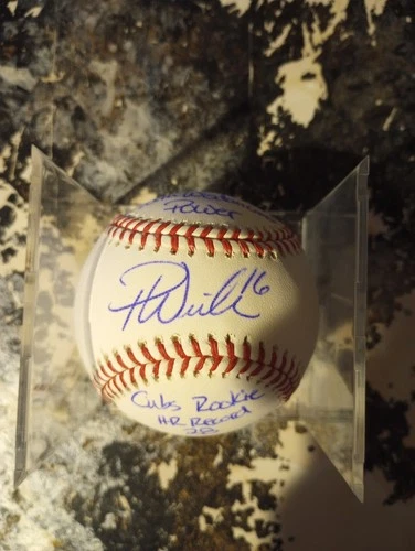 Patrick Wisdom Signed Baseball with Inscriptions JSA OMLB Chicago Cubs