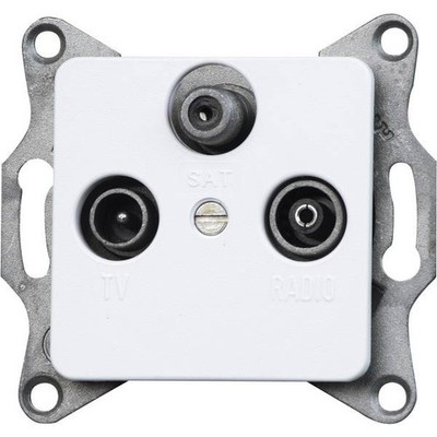 Kopp 915813089 Fruit TV Socket, Radio, SAT Europe Arctic White, Matte 1pc