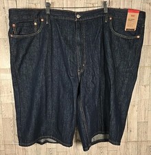 Levi's Shorts 469 Loose 50 Blue Denim Mens Sits Below Waist NEW