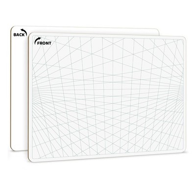 SCRIBBLEDO 3 Point Perspective Grid 11 x14  Large Graph Dry Erase Bo
