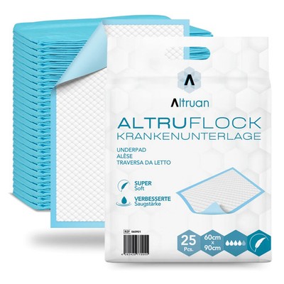 Altruflock Premium Bettschutzunterlagen, Saugstark, Super Soft, Hypoallergen,