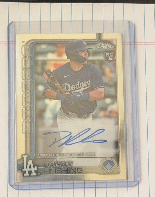 2025 Topps Chrome Update - Autographs - Dalton Rushing - Dodgers RC Rookie