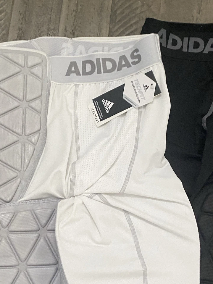Adidas Tech Fit 5-Pad Faja Compresión Pantalones Cortos Fútbol Hombres M NUEVO LOTE DE 2 Foto 3 de 4