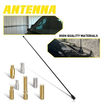 15'' Car Universal Stainless Silver Antenna Mast AM FM Car Radio Antenna Mast