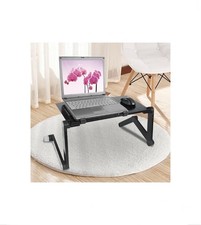 Armyte Tavolo Portatile Multifunzione Supporto Letto Scrivania con Gambe Pieghevoli Nero Usato
