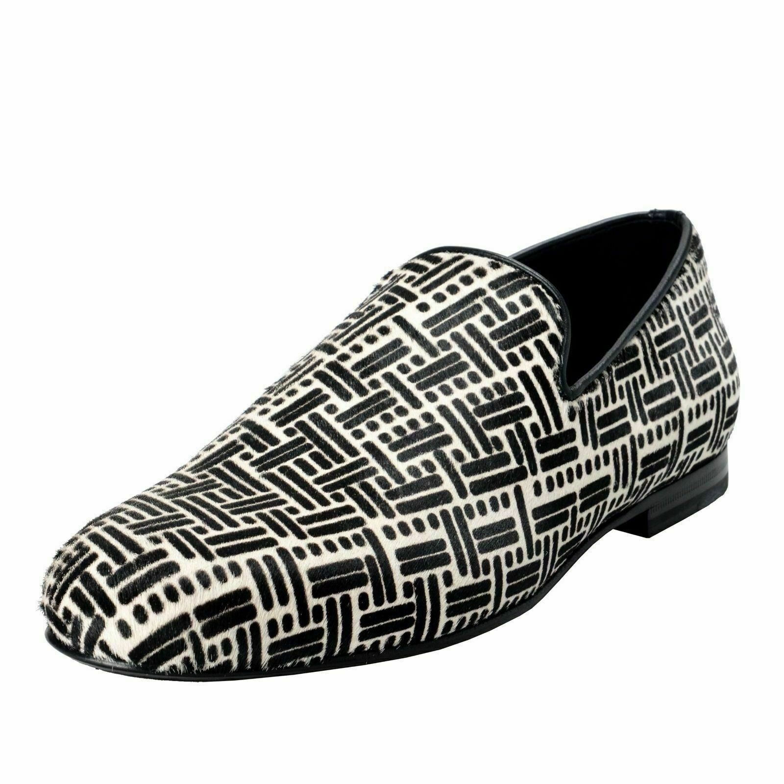 Мужские мокасины без шнуровки Jimmy Choo Sloane из двухцветной шерсти пони цена US 8 EU 40 82890₽