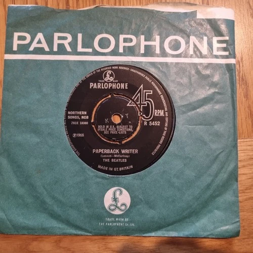 THE BEATLES - Paperback Writer/Rain 1966 First UK Pressing 7" Parlophone