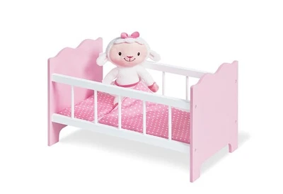 Pinolino 253413 Puppenbett Jasmin 4-Teilig aus Holz in Rosa NEU