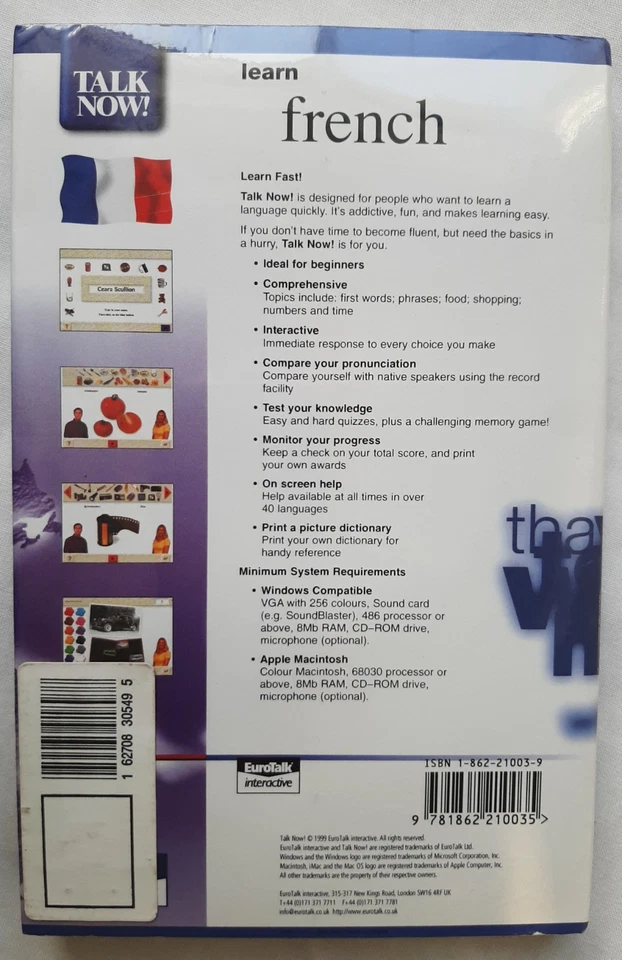 CD-ROM Eurotalk-interactive Learn French - Image 2 of 2